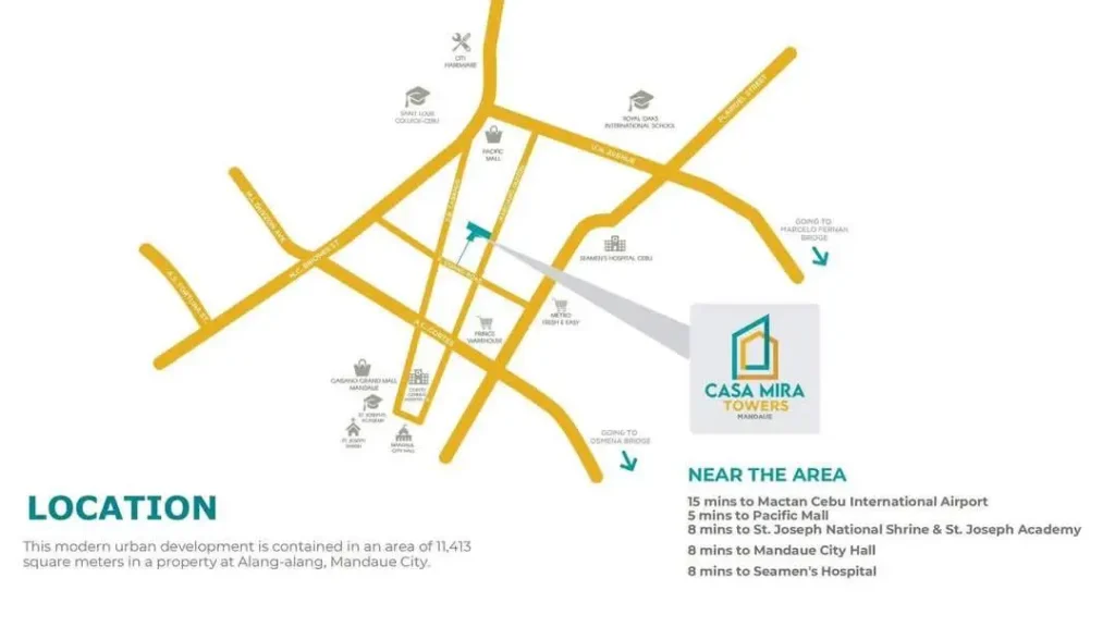 vicinity map Casa Mira Towers Mandaue 