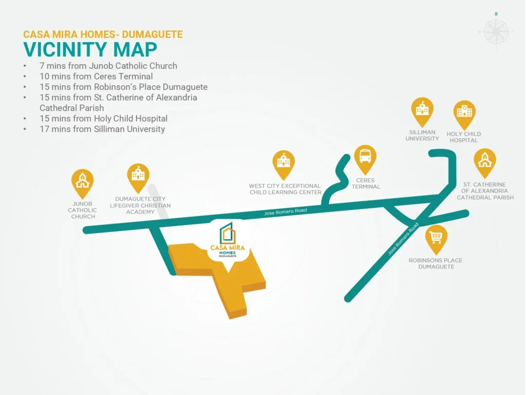 Casa Mira Homes Dumaguete Vicinity Map